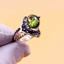 Handmade Peridot Poison Ring