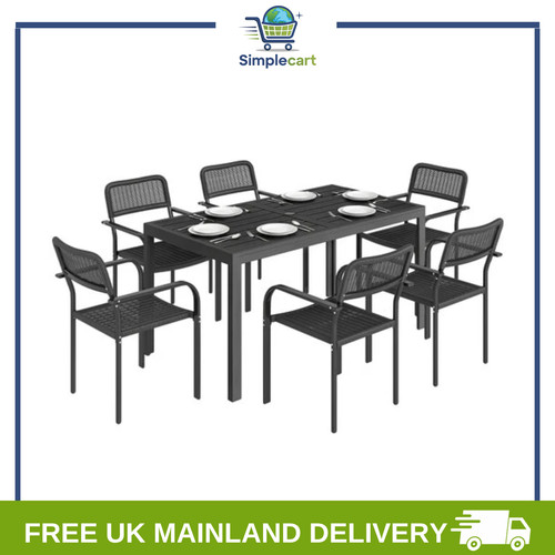 Garden table and chairs - table, 6
