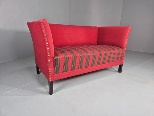 Vintage danish seat - sofa, red