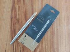 Parker 45 Flighter Deluxe GT Ballpoint Pen   Brushed Steel 1988 IIIE New Refill