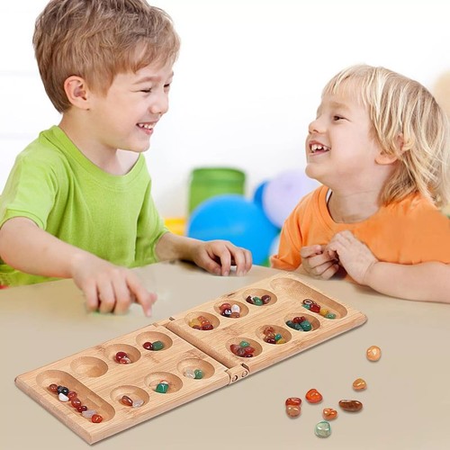 Mancala set with - solid, wood