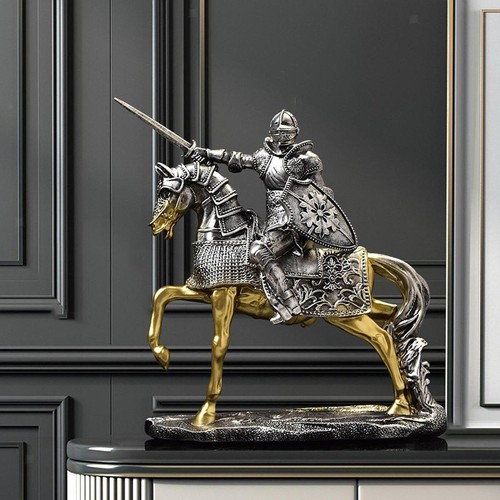 Knight horse statue figure - horse,