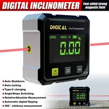 Electronic Digital Angle Finder with Laser 4-side Strong Magnetic Angle Gauge