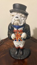 ANTIQUE CAST IRON BULLDOG DOOR STOP