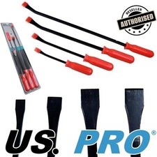 US Pro 6725 Black Forged Steel Heavy Duty Pry Bar 4-Pcs Set, 200-600mm