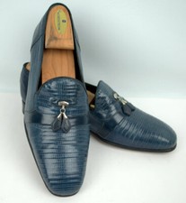 Mans Blue Lizard Slip on