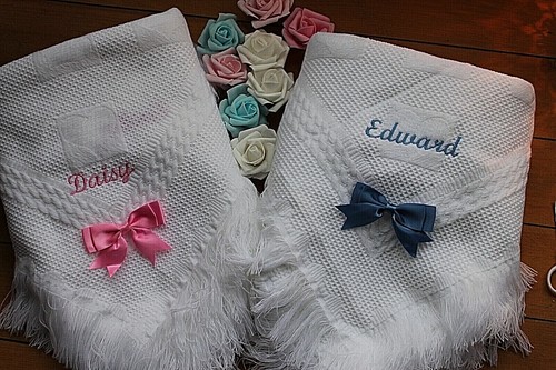 Baby white blanket shawl - white,