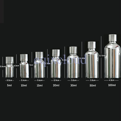 5ml 100ml silver glass - silver,