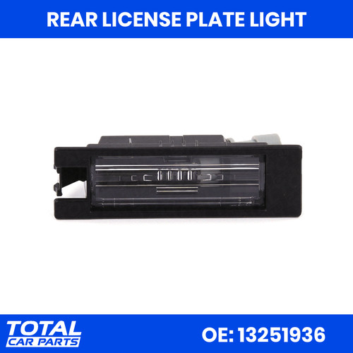Rear license plate - license, light