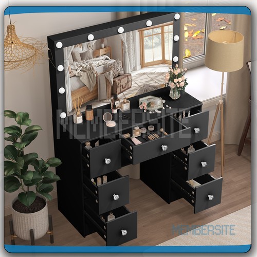 Black dressing table - dressing, with