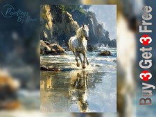 White Horse 5"x7" Print on