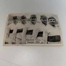 Vintage Rugby Photo Wakefield trinity   1962 signed. 