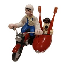Wallace & Gromit Motorbike & Sidecar Toothbrush Holder Figure Vintage 1989
