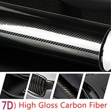 【7D Gloss】 Ultra Shining Carbon Fibre Vinyl Wrap Film Sticker 5D Upgraded 1X