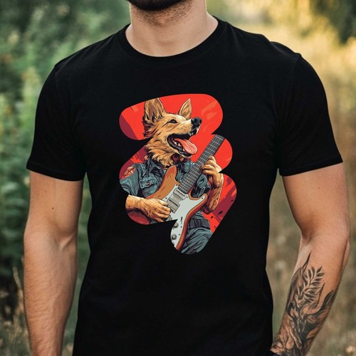 Women shirt dog - dog, plays
