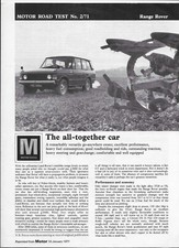 1971 Range Rover road test-brochure: 6-page reprint from Motor magazine