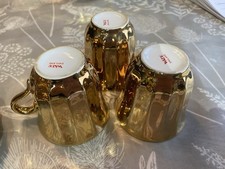 Gold lustre cup and saucer - lustre,