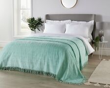 Diana Cowpe GENEVA CANDLEWICK BEDSPREAD DOUBLE Traditional Bed Throw Cotton 