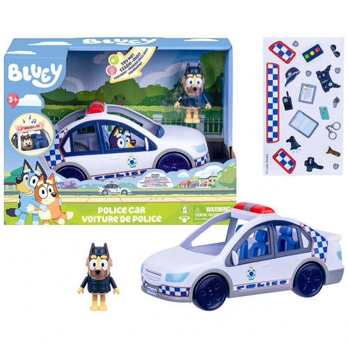 Bluey police car with lights - bluey,