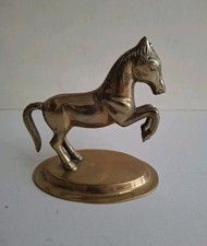 Brass Rearing Horse Figure