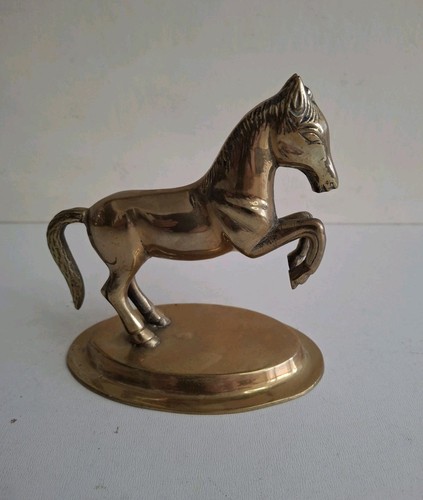 Brass rearing horse figure - rearing,