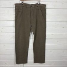 M&S Trousers Mens Size 42 Beige Taupe Moleskin Straight Nova Fides Italian Smart