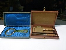 ANTIQUE MAGNIFYING GLASS &