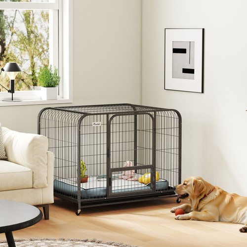 Pawhut heavy duty dog crate - dog,