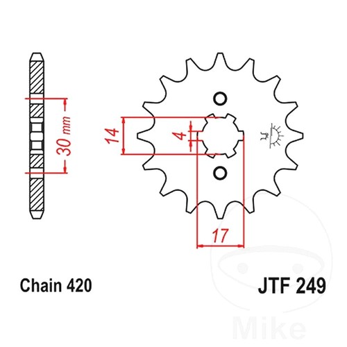 Front sprocket tooth 420 - jt, 13