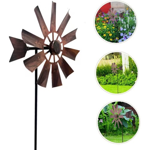 Garden pinwheels iron windmill - garden,