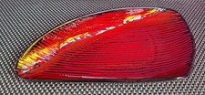 Mid-Century 1960's Abstract Black & Red Striped '569' Ceramic Kidney Dish