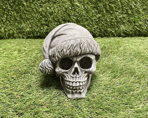 Concrete skull santa - santa, ornament