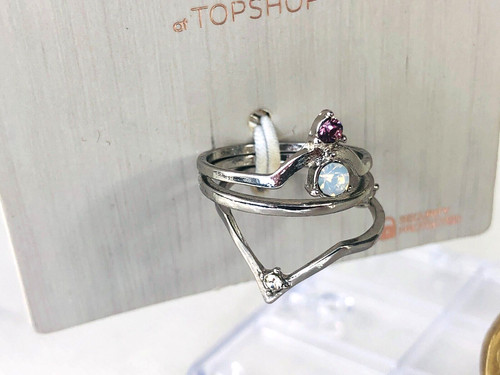 Ring silver large triple - silver,