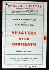 1954 SEAGULLS OVER SORRENTO Theatre Programme GORDON JACKSON WILLIAM HARTNELL