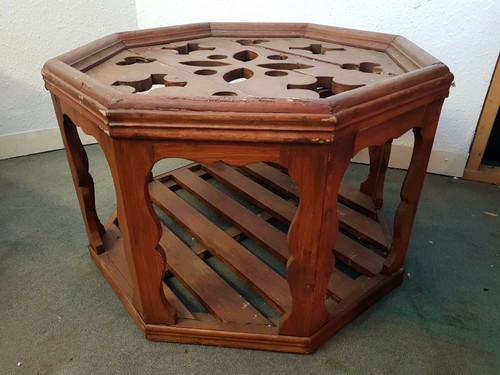 Hexagon shaped wooden - wooden, table