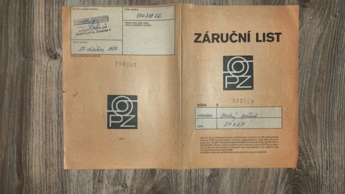 Warranty card for - , mz-800