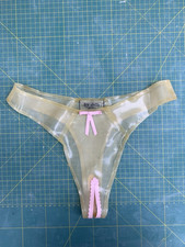 Gorgeous Latex Rubber fetish wear lingerie Thong small 