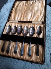EPNS Vintage Tea Spoons 6-Pack In Original Case Silver Plated