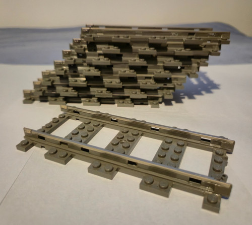 Lego railroad straight - lego, 9v