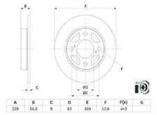 Original Bosch brake disc 0