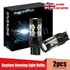 T20 7443 Sidelight DRL 580 White DRL Bulbs Dual Filament W21/5w Super  bright 2x