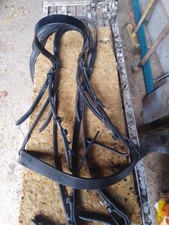 English Leather Black Bridle Full Size With 54" Rubber Grip Reins
