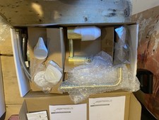 Crosswater   MPRO Brushed Brass Wall Mounted Basin 2 Hole Set PRO120WNF