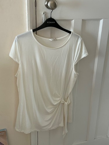 Bnwt ladies cream - ruched, tie