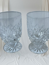 Waterford Crystal Lismore Glasses Set of Two Vintage Footed Juice Tumbler