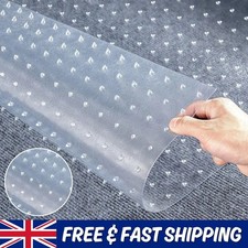 Vinyl Plastic Carpet Protector Clear Runner Home Office Hallway Film Mat Roll UK
