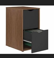 Berkeley Filing Cabinet Black and Walnut Effect Stylish Office Storage