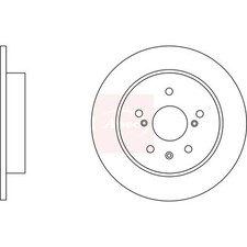 2x Brake Discs Solid For