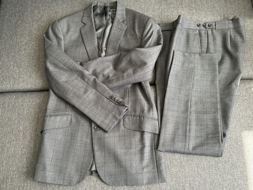 Scabal mens grey check super - scabal,