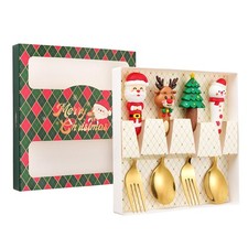 4x Christmas Fork Spoon Set